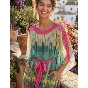 Pixi + Ivy sheer kaftan style blouse